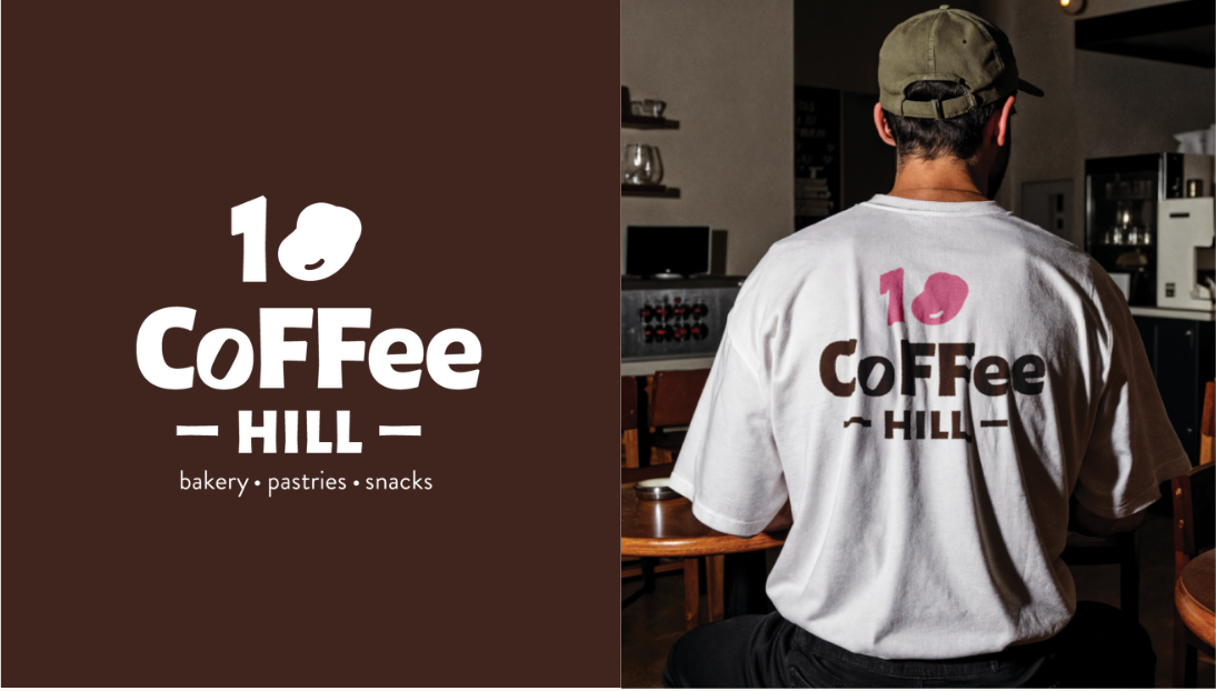 10 Coffee Hill logo and shirt mockup